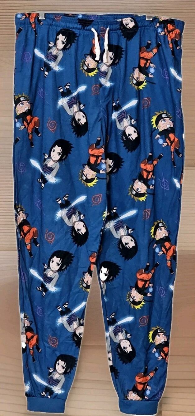 Naruto Shippuden Collection VizMedia Men's XL Sleep Pants Anime Stretch Joggers